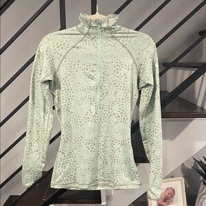 Nike Pro Half Zip Mint Green Small Running Exercise Gym Lounge Stretchy Pullover